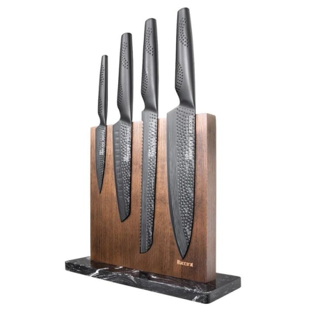 iD3 Samurai 5 Piece Ona Knife Block Set in Black by Baccarat-Black