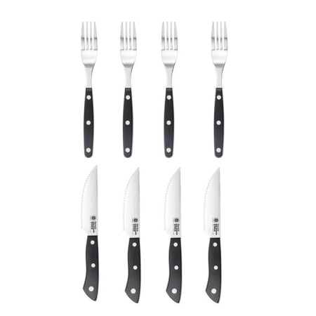 Wolfgang Starke 8 Piece Steak Knife & Fork Set by Baccarat