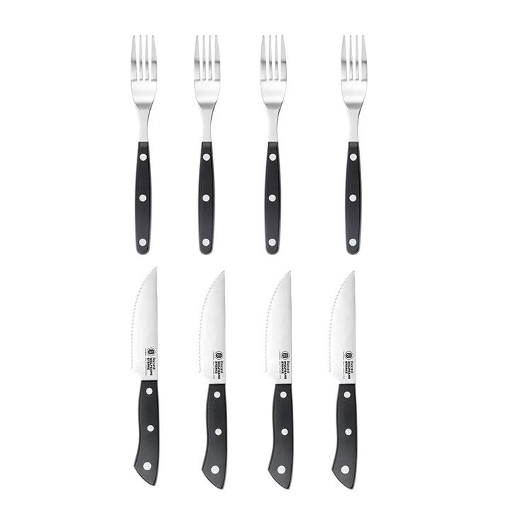 Wolfgang Starke 8 Piece Steak Knife & Fork Set by Baccarat