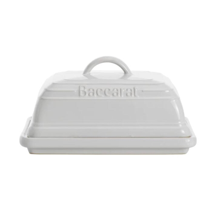 Le Connoisseur Stoneware Butter Dish Size 16X11.5X8.5cm in White by Baccarat-White