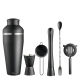 Slate & Co 6 Piece Cocktail Set Size 20.4X9.3X2.7cm in Black by Alex Liddy-Black