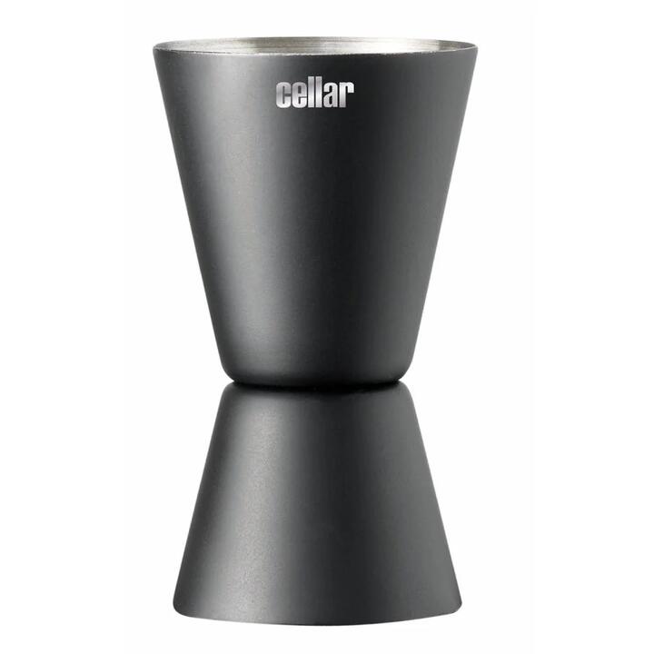 Slate & Co Double Jigger Size 7X4cm in Black by Alex Liddy-Black