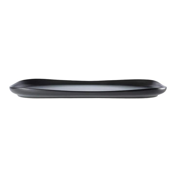 Share Rectangular Stoneware Serving Platter Size 37X23cm in Black by Alex Liddy-Black