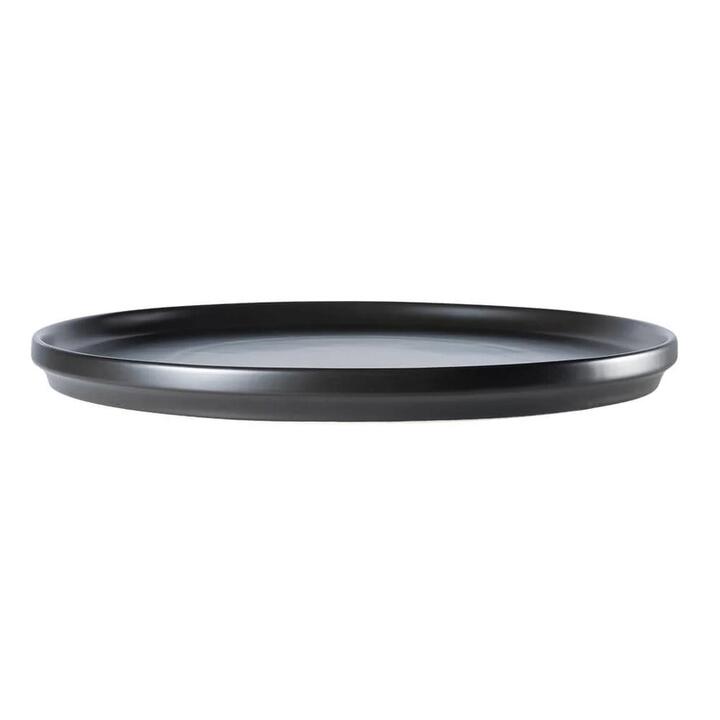 Share Round Stoneware Serving Platter Size 32cm in Black by Alex Liddy-Black