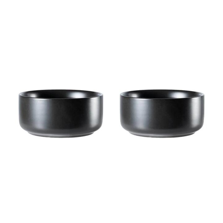 Share Stoneware Dip Bowl Set of 2 Size 11X5cm in Black by Alex Liddy-Black