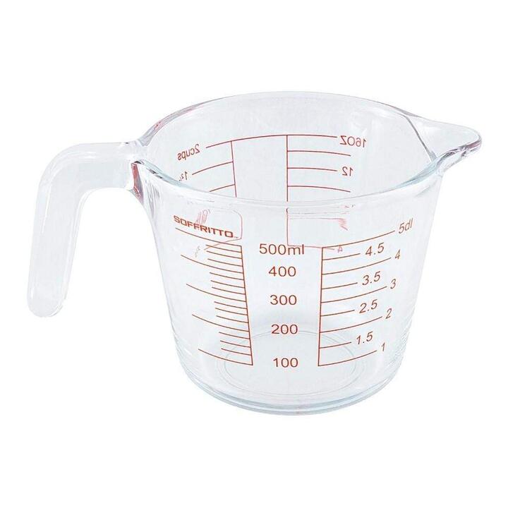 Pure Glass Measuring Jug Size 500ml by Soffritto