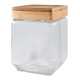 Bamboo & Glass Square Canister Size 1.2L by Scullery