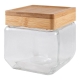 Bamboo & Glass Square Canister Size 750ml by Scullery