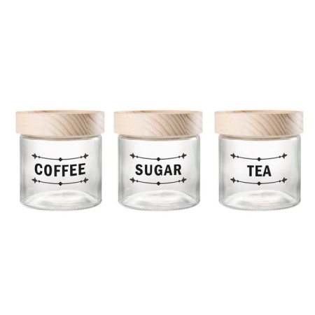 Lock Fresh 4 Piece Canister Set Size 12.5X12.5X13cm by Scullery