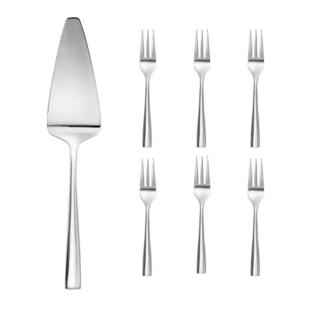 Arlo 7 Piece Cake Server & Fork Set by Alex Liddy