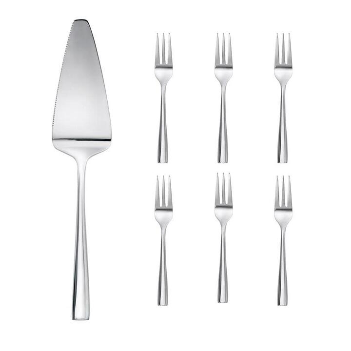 Arlo 7 Piece Cake Server & Fork Set by Alex Liddy