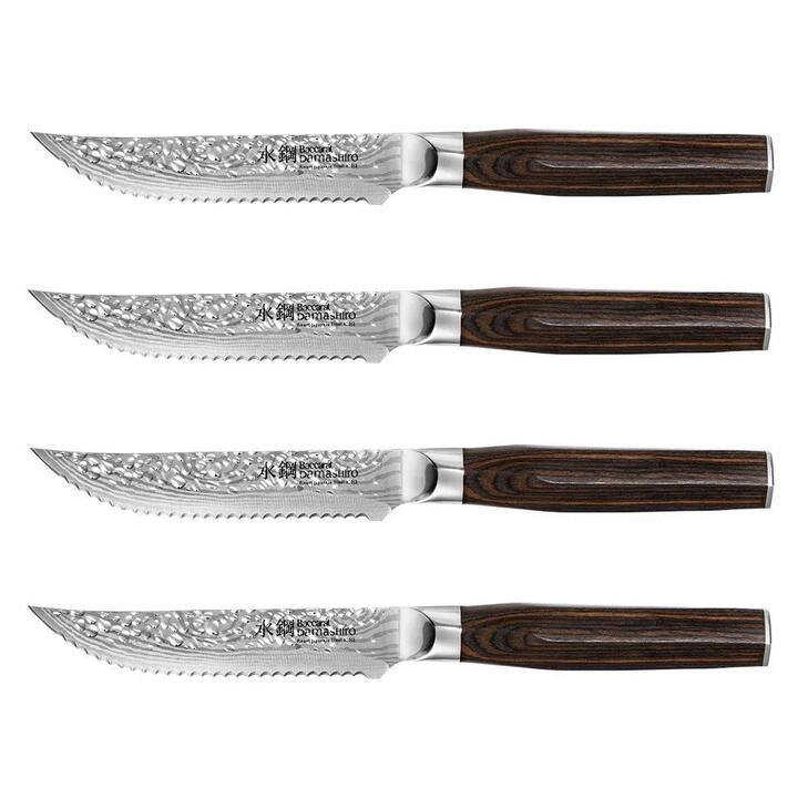 Damashiro Emperor Japanese Steel 4 Piece Steak Knife Set by Baccarat