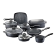 STONE 10 Piece Cast Aluminium Cookware Set with Egg Poacher by Baccarat