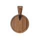 Acacia Mini Round Serving Board with Knife Size 18cm by Alex Liddy
