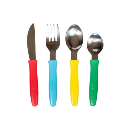 Mini Chef 4 Piece Stainless Steel Children's Cutlery Set by Soffritto