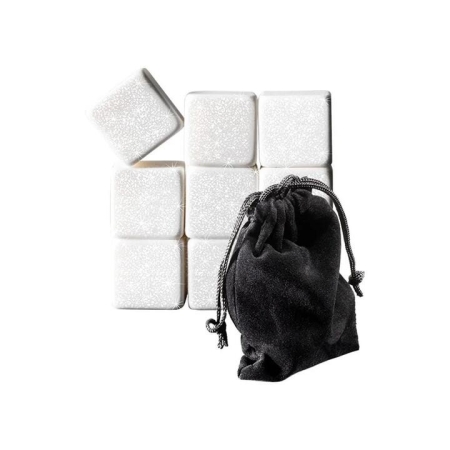 Premium Marble Gin Rocks Set of 9 in White by Cellar-White