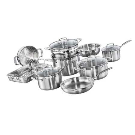 iconiX 9 Piece Stainless Steel Cookware Set Size 16X10cm by Baccarat