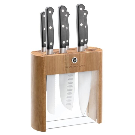 Wolfgang Starke Klar Knife Block 7 Piece by Baccarat