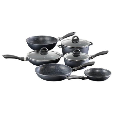 STONE 6 Piece Cast Aluminium Cookware Set with Stir Fry Pan by Baccarat