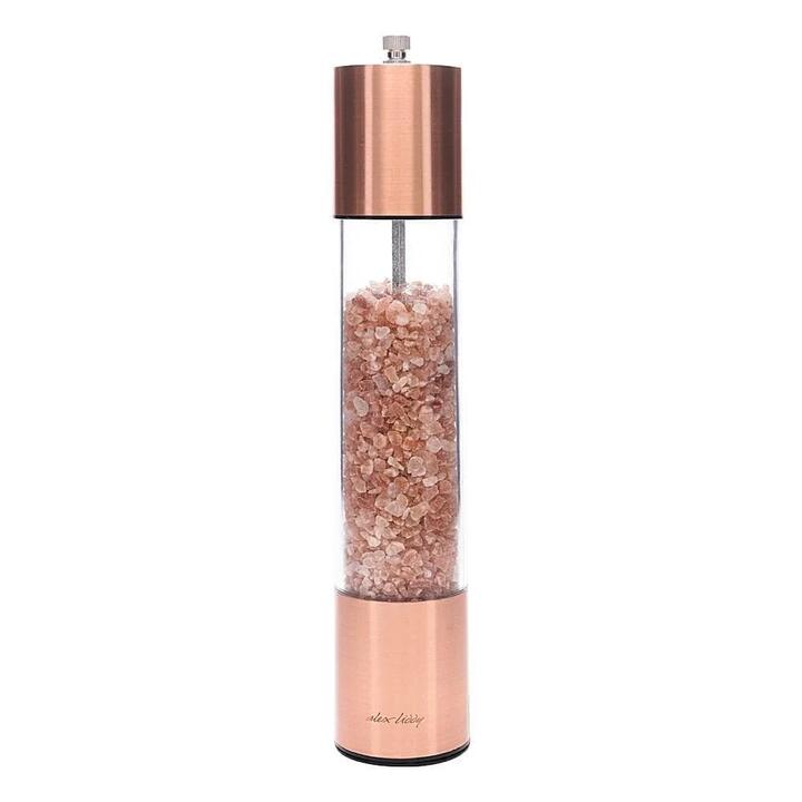 Advance Stainless Steel Himalayan Salt Grinder Rose Gold Size 29.5cm in Pink by Alex Liddy-Pink