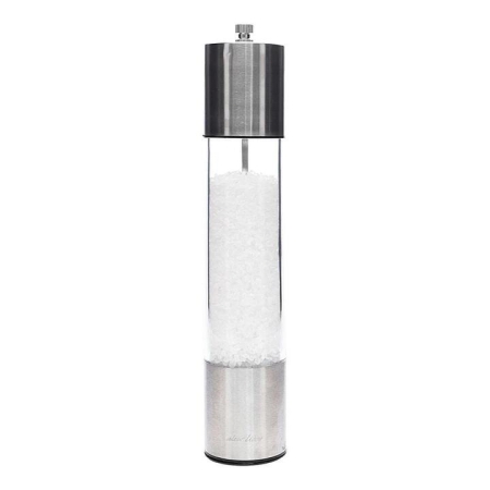 Advance Stainless Steel Sea Salt Grinder Size 29.5cm in Silver by Alex Liddy-Silver