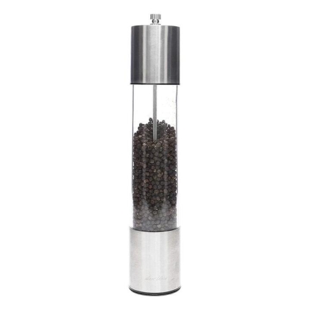 Advance Stainless Steel Pepper Grinder Size 29.5cm in Silver by Alex Liddy-Silver