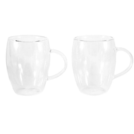 Barista Cafe Double Wall Thermal Glass Mugs Set of 2 Size 300ml by Baccarat