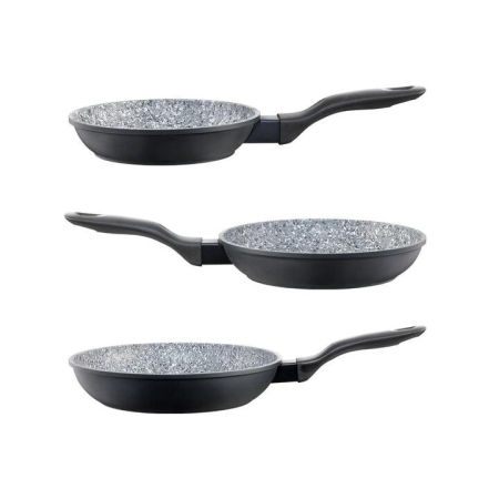 STONEX2 Ceramic Non Stick Cast Aluminium Frypan Tri Pack