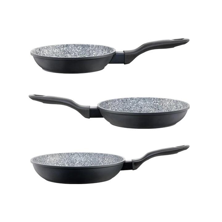 STONEX2 Ceramic Non Stick Cast Aluminium Frypan Tri Pack