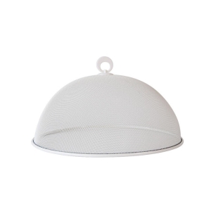 Iron Food Cover Size 35cm in White Mesh by Alex Liddy-White