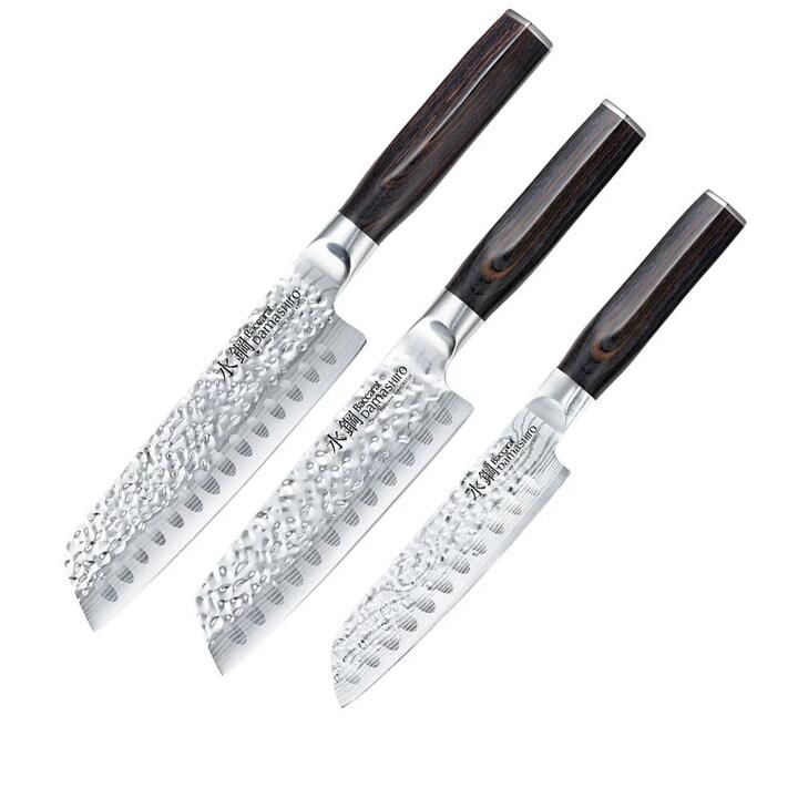 Damashiro Emperor 3 Piece Santoku Knife Starter Set by Baccarat