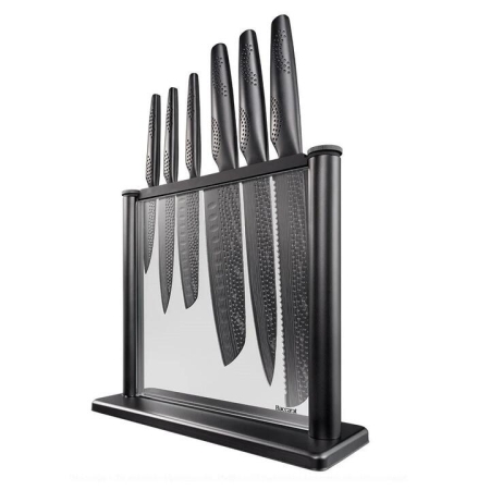 iD3 Samurai Gozen Knife Block 7 Piece in Black by Baccarat-Black