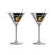 Premium 2 Piece Martini Glass Set Size 210ml by Cellar