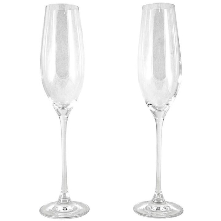 Premium 2 Piece Champagne Flute Set Size 210ml by Cellar