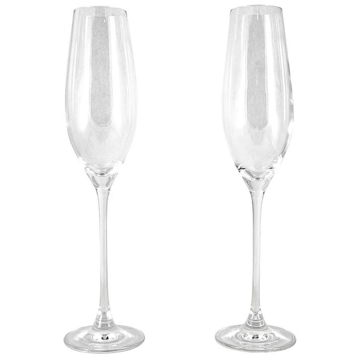 Premium 2 Piece Champagne Flute Set Size 210ml by Cellar