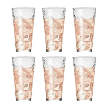 Tonic Bubble Highball Glass Set of 6 Size 465ml by Cellar