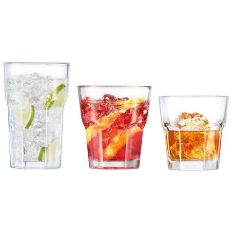 Tonic 18 Piece Facet Glass Tumbler Set by Cellar