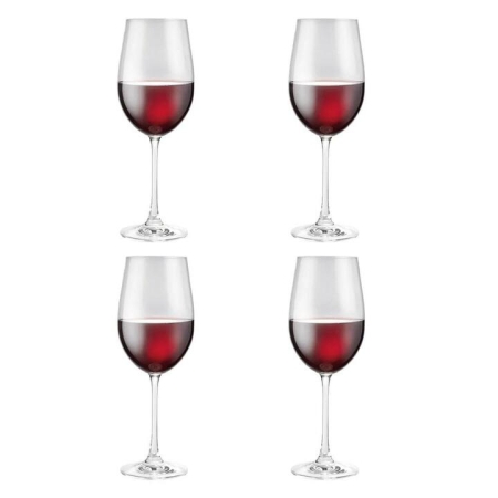 Vina 4 Piece Wine Glass Set Size 530ml in Red by Alex Liddy-Red