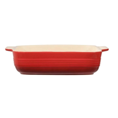 Le Connoisseur Stoneware Square Baking Dish Size 24cm in Red by Baccarat-Red