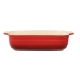 Le Connoisseur Stoneware Square Baking Dish Size 24cm in Red by Baccarat-Red