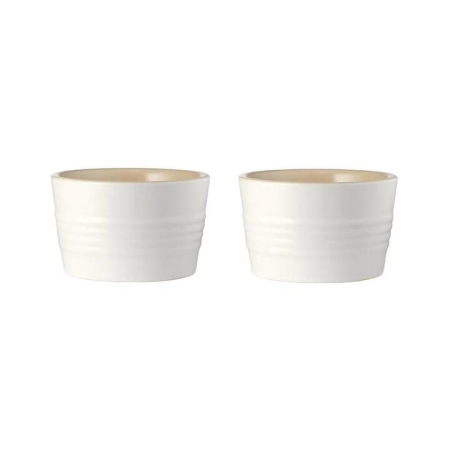 Le Connoisseur Set of 2 Stoneware Ramekin Size 9cm in Red by Baccarat-Red