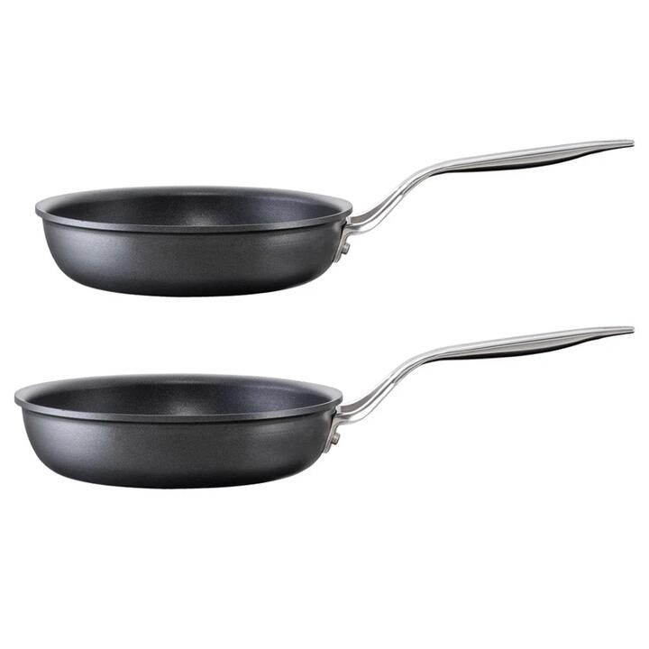 Diamond 9 Hard Anodised Fry Pan Twin Pack 20 + Size 26cm by Cuisine::pro