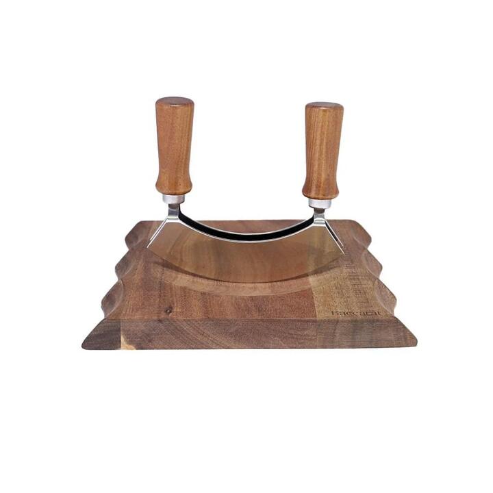 Spice Market Mezzaluna Rocking Chopper & Board Set Size 20X20X2cm by Baccarat