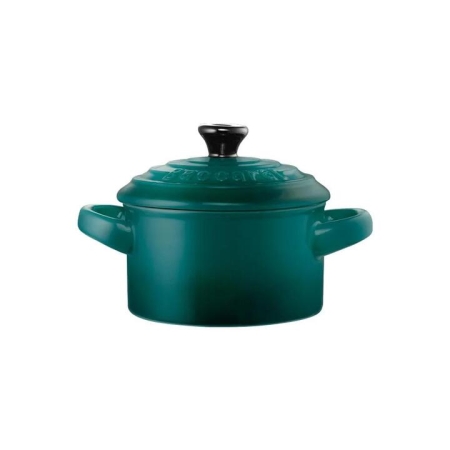 Le Connoisseur Stoneware Mini Casserole with Lid 160ml Teal Size 9X5cm by Baccarat