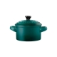 Le Connoisseur Stoneware Mini Casserole with Lid 160ml Teal Size 9X5cm by Baccarat