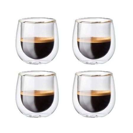 Barista Cafe Double Wall Espresso Glass Set of 4 Size 90ml by Baccarat
