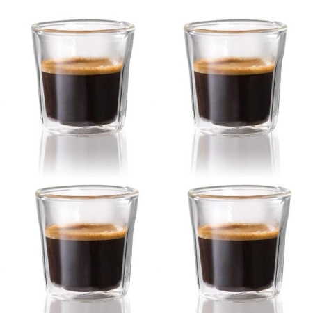 Barista Facet Double Wall Espresso Glass Set of 4 Size 88ml by Baccarat