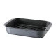 Granite Cast Aluminium Non Stick Roaster with Roasting Rack Size 34cm in Black by Baccarat-Black