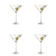 Vina 4 Piece Martini Glass Set Size 250ml by Alex Liddy