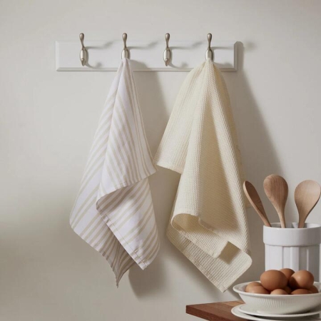Hampton Stripe Teatowel Set Of 2 Size 50X70cm 100% Cotton by Home Beautiful